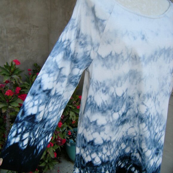 Soft Surroundings NWT Tunic Size MED Blue and White Ombre PrintSize 10-12 - Picture 6 of 9